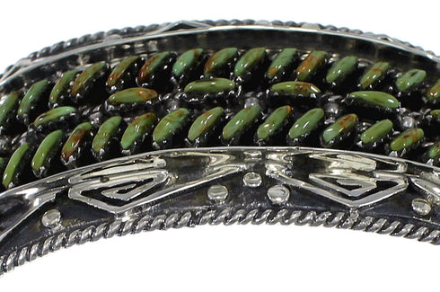 Turquoise Water Waves Well-Built Sterling Silver Cuff Bracelet CX47613