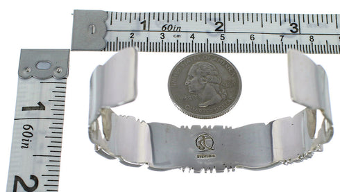 Multicolor Inlay Sterling Silver High Quality Cuff Bracelet CX47671