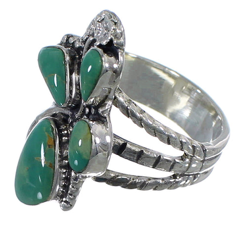 Southwest Sterling Silver Turquoise Ring Size 7-3/4 CX49803
