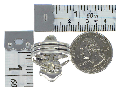 Turquoise Genuine Sterling Silver Southwestern Ring Size 8-3/4 CX49813