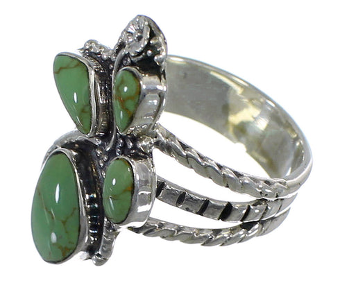 Authentic Sterling Silver Southwest Turquoise Ring Size 8-1/4 CX49821