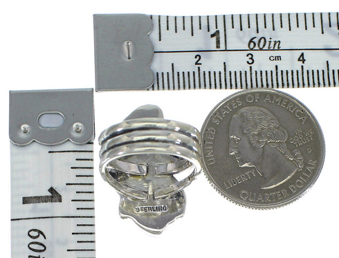 Southwest Turquoise Authentic Sterling Silver Ring Size 4-3/4 CX49824