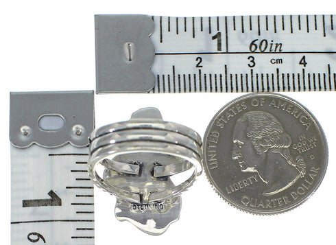 Southwest Sterling Silver Magenta Turquoise Ring Size 6 CX49852