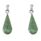 Turquoise Inlay Silver Tear Drop Earrings AX48408