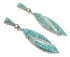 Southwestern Turquoise Sterling Silver Post Dangle Earrings AX48548