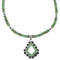 Sterling Silver And Turquoise Inlay Necklace Set EX47617