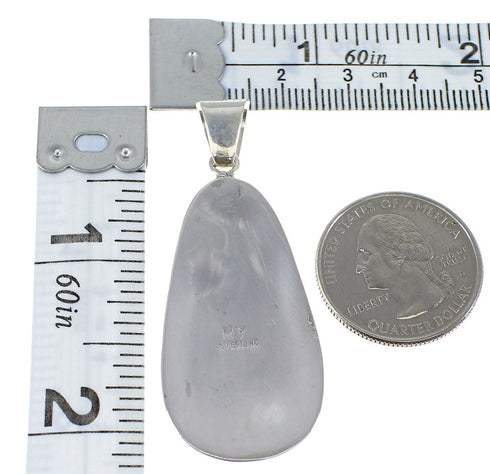 Southwestern Turquoise Inlay Sterling Silver Pendant AX47876