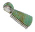 Southwest Authentic Sterling Silver Turquoise Slide Pendant AX47942