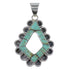 Authentic Sterling Silver And Turquoise Inlay Jewelry Pendant AX48100