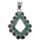 Sterling Silver And Turquoise Inlay Jewelry Pendant AX48103