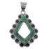 Sterling Silver And Turquoise Inlay Jewelry Pendant AX48103