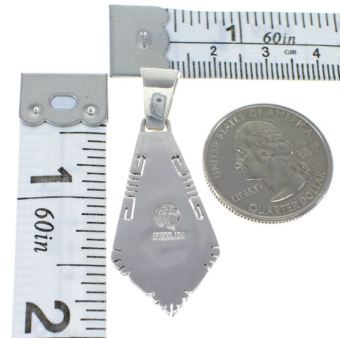 Authentic Sterling Silver Turquoise Multicolor Jewelry Pendant AX48271