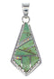 Southwestern Turquoise And Opal Inlay Silver Jewelry Pendant AX48331
