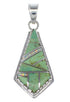Southwestern Turquoise And Opal Inlay Silver Jewelry Pendant AX48331