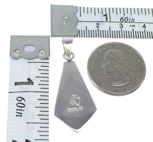 Southwestern Turquoise And Opal Inlay Silver Jewelry Pendant AX48331