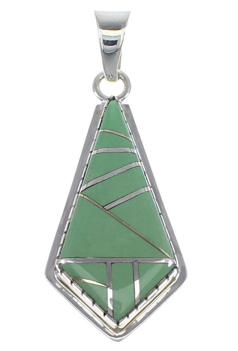 Turquoise And Authentic Sterling Silver Pendant AX48340