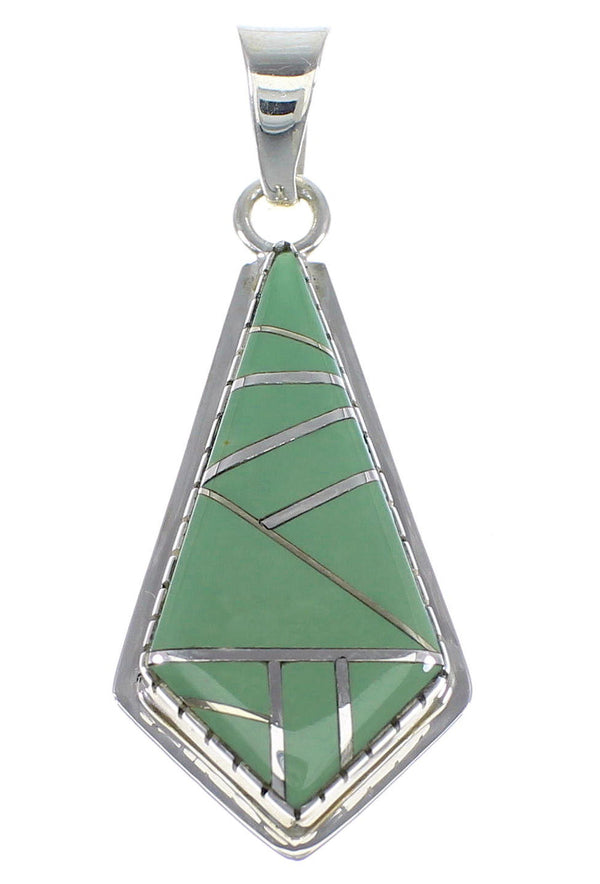 Turquoise And Authentic Sterling Silver Pendant AX48340