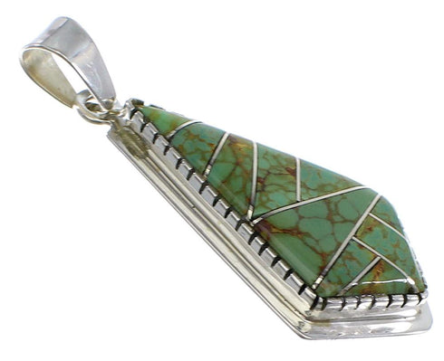 Turquoise And Genuine Sterling Silver Jewelry Pendant AX48343