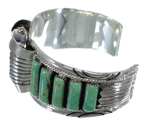Turquoise Genuine Sterling Silver Southwest Cuff Watch CX47923
