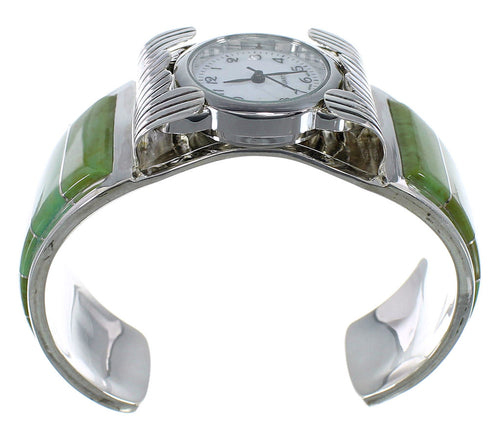 Southwest Turquoise Authentic Sterling Silver Cuff Watch CX48635