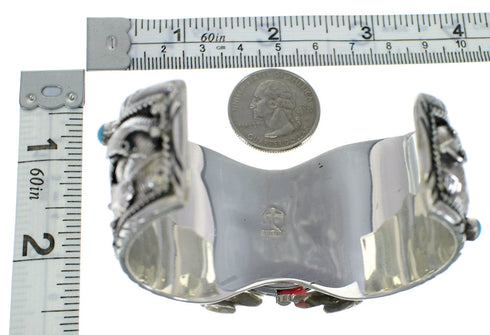 Southwest Eagle Jewelry Sterling Silver Turquoise Cuff Watch CX48233