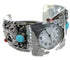 Turquoise And Coral Horse Sterling Silver Southwest Cuff Watch CX48668