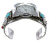Turquoise And Coral Horse Sterling Silver Southwest Cuff Watch CX48668