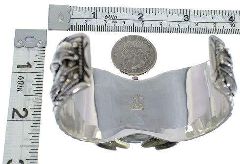 Turquoise Southwest Bear Sterling Silver Cuff Watch CX48708