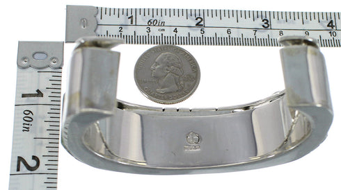 Authentic Sterling Silver Turquoise Cuff Bracelet Jewelry CX48928