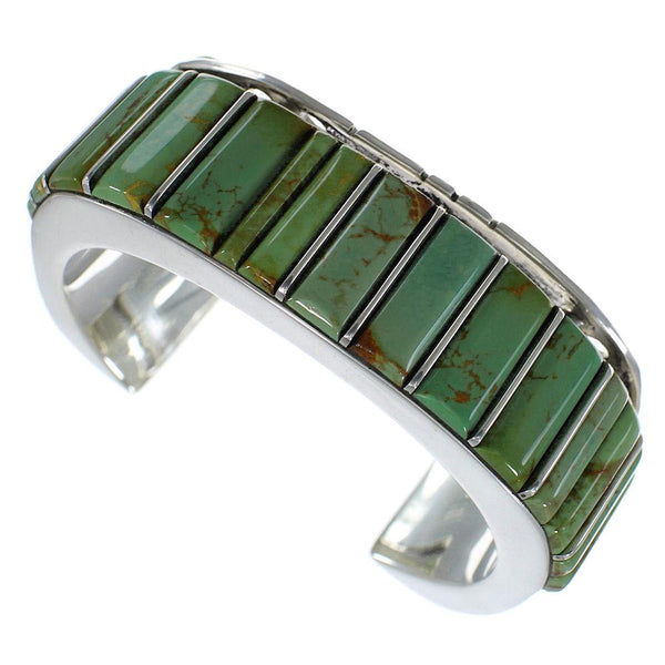 Southwest Turquoise Sterling Silver Cuff Bracelet Jewelry CX48932