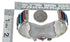 Southwest Multicolor Genuine Sterling Silver Cuff Watch CX48847