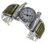 Turquoise Inlay Southwest Genuine Sterling Silver Cuff Watch CX48852
