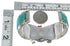 Genuine Sterling Silver Southwest Turquoise Inlay Cuff Watch CX48859