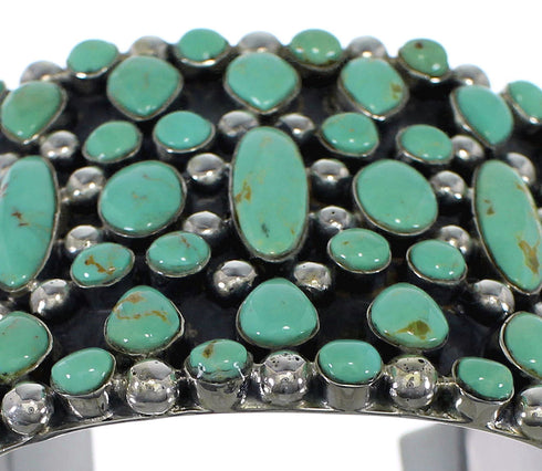 Authentic Sterling Silver Turquoise Southwest Cuff Bracelet CX49000