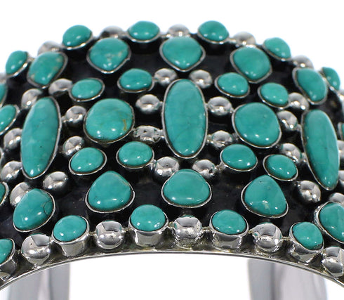 Turquoise Southwest Genuine Sterling Silver Cuff Bracelet CX49008