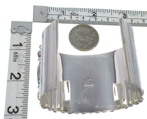 Multicolor Southwestern Genuine Sterling Silver Cuff Bracelet CX49050