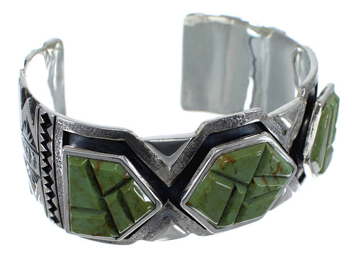 Sterling Silver Turquoise Southwest Cuff Bracelet Jewelry CX49128