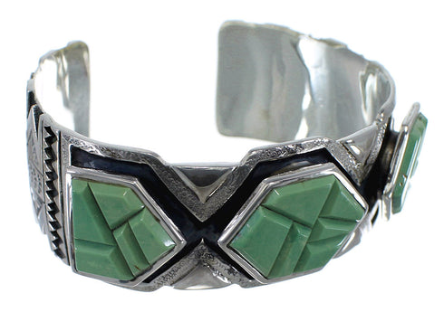 Sterling Silver Turquoise Southwest Cuff Bracelet CX49131