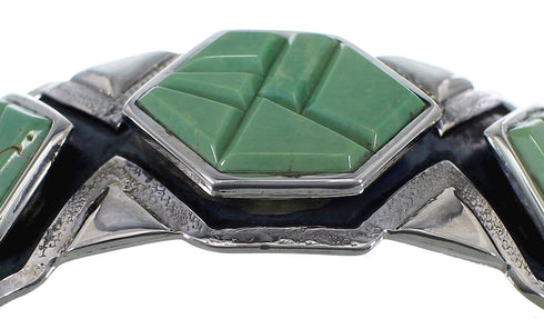 Sterling Silver Turquoise Southwest Cuff Bracelet CX49131
