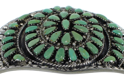 Southwest Turquoise Genuine Sterling Silver Cuff Bracelet CX49378