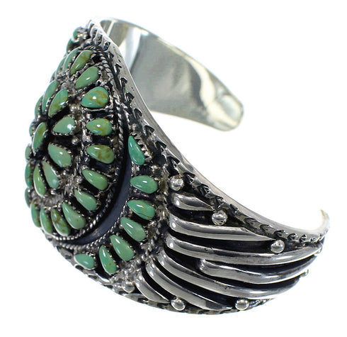 Turquoise Authentic Sterling Silver Southwest Cuff Bracelet CX49390