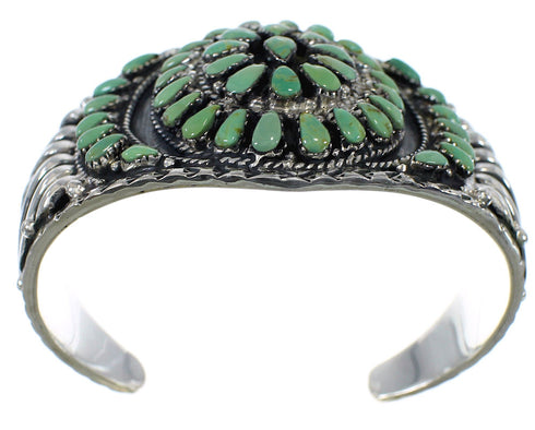 Turquoise Authentic Sterling Silver Southwest Cuff Bracelet CX49390