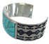 Turquoise Authentic Sterling Silver Substantial Cuff Bracelet CX49248