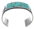 Turquoise Authentic Sterling Silver Substantial Cuff Bracelet CX49248