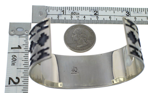 Turquoise Authentic Sterling Silver Substantial Cuff Bracelet CX49248