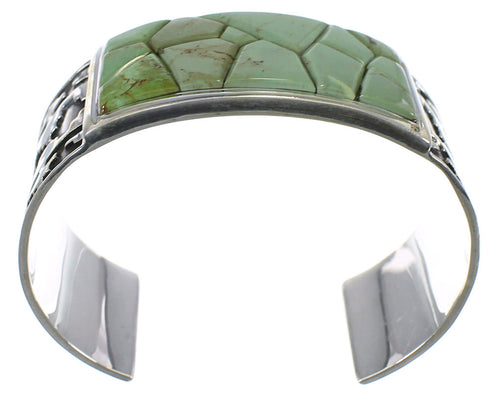 Genuine Sterling Silver Turquoise Substantial Cuff Bracelet CX49253