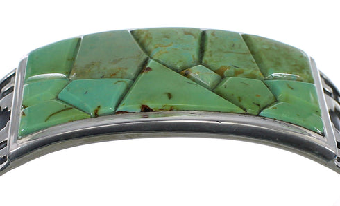 Southwest Turquoise Sterling Silver Sturdy Cuff Bracelet CX49267