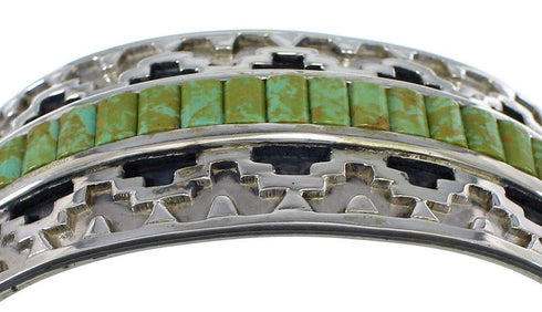 Turquoise Southwest Sterling Silver Heavy Cuff Bracelet CX49287