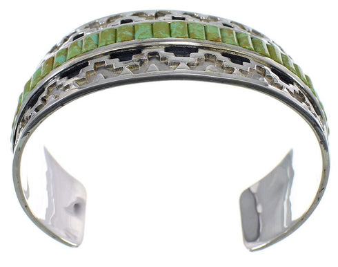 Turquoise Southwest Sterling Silver Heavy Cuff Bracelet CX49287