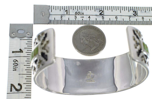Turquoise Southwest Sterling Silver Heavy Cuff Bracelet CX49287